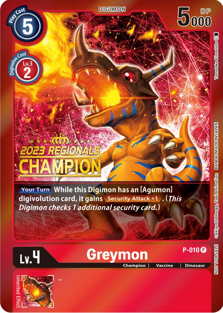 Greymon [P-010] (2023 Regionals Champion) [Promotional Cards] | Card Merchant Takapuna