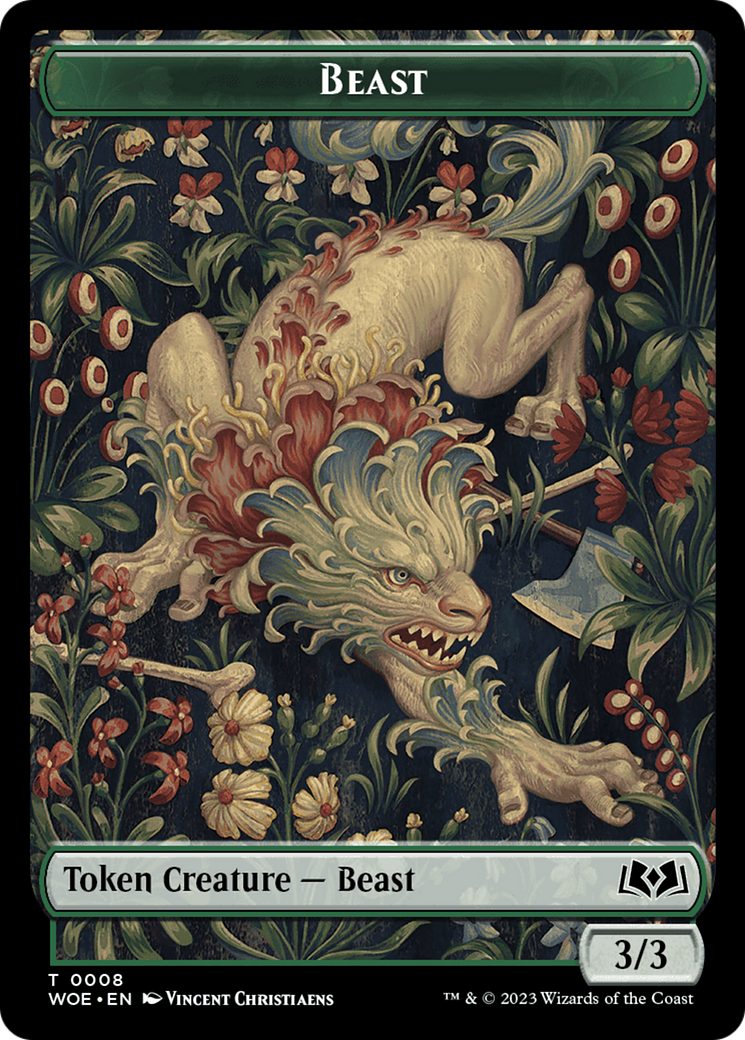 Beast Token [Wilds of Eldraine Tokens] | Card Merchant Takapuna