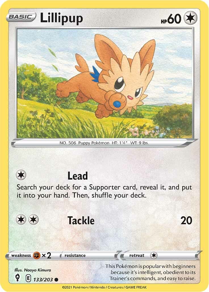 Lillipup (133/203) [Sword & Shield: Evolving Skies] | Card Merchant Takapuna