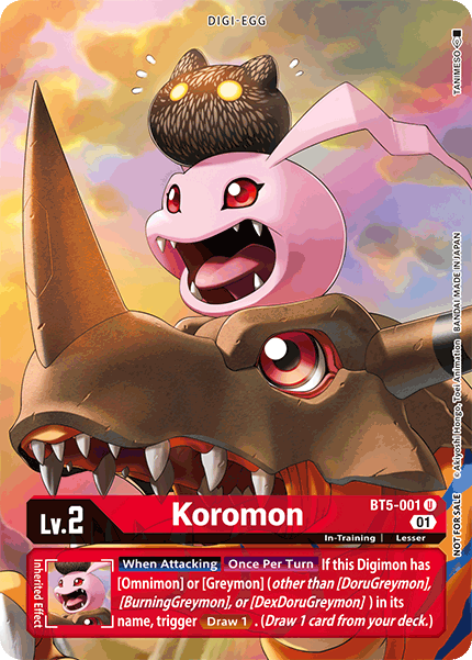 Koromon [BT5-001] (Premier Event) [Battle of Omni Promos] | Card Merchant Takapuna