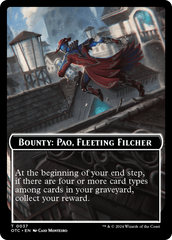 Bounty: Paq, Fleeting Filcher // Bounty Rules Double-Sided Token [Outlaws of Thunder Junction Commander Tokens] | Card Merchant Takapuna