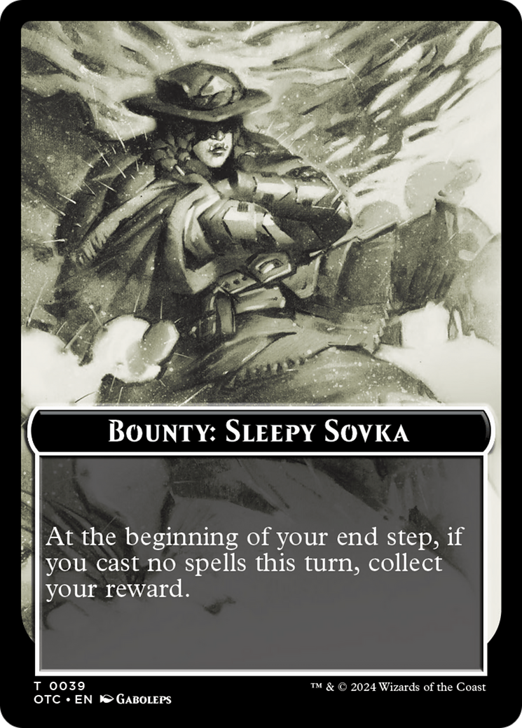 Bounty: Sleepy Sovka // Bounty Rules Double-Sided Token [Outlaws of Thunder Junction Commander Tokens] | Card Merchant Takapuna