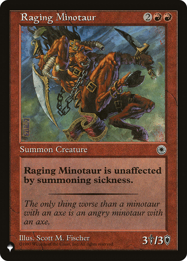 Raging Minotaur [The List Reprints] | Card Merchant Takapuna