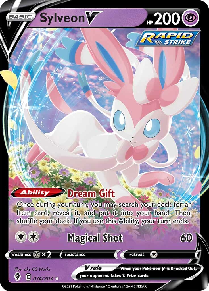 Sylveon V (074/203) [Sword & Shield: Evolving Skies] | Card Merchant Takapuna