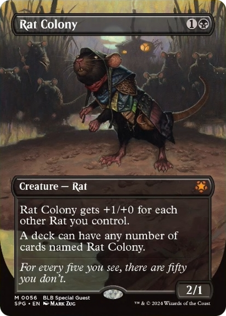 Rat Colony (Borderless) [Bloomburrow Special Guests] | Card Merchant Takapuna