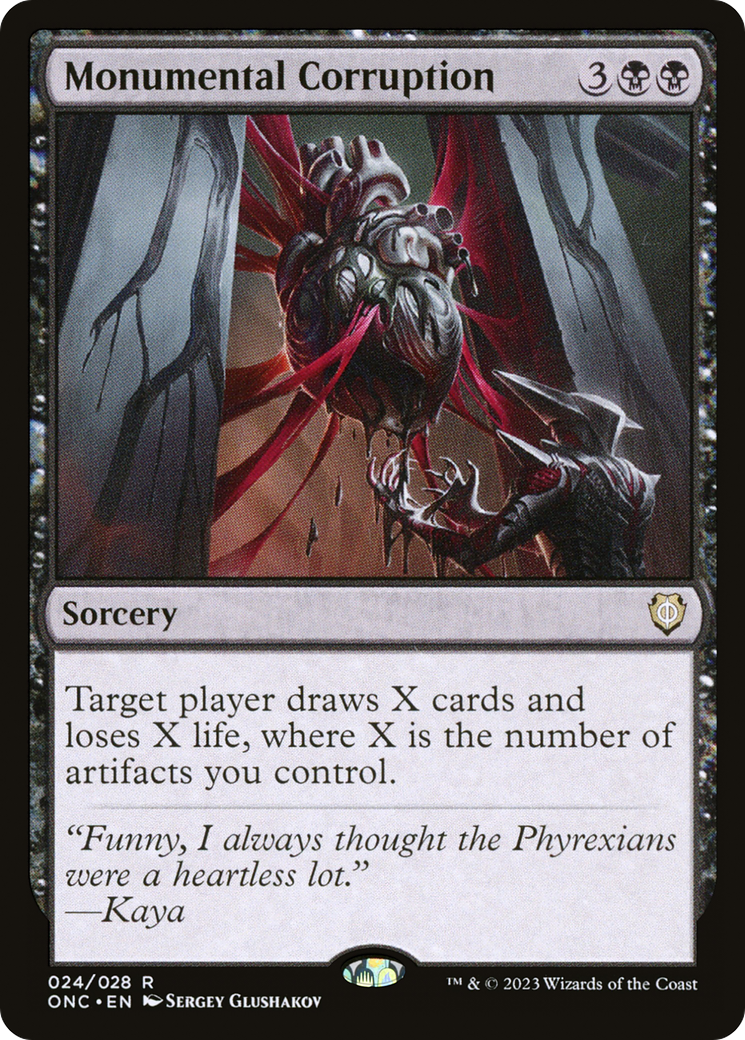 Monumental Corruption [Phyrexia: All Will Be One Commander] | Card Merchant Takapuna