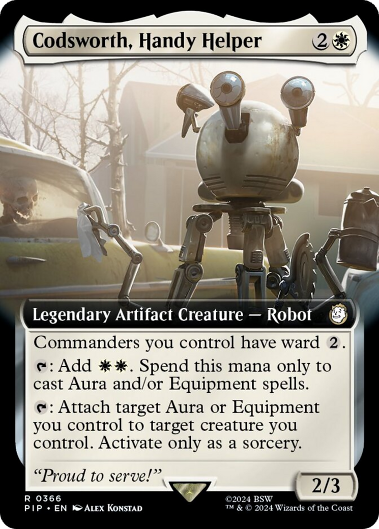 Codsworth, Handy Helper (Extended Art) [Fallout] | Card Merchant Takapuna