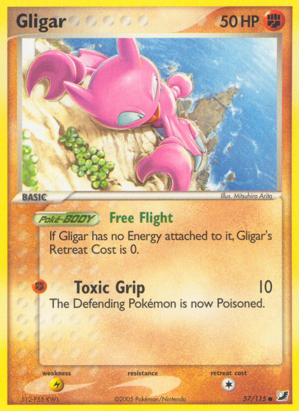 Gligar (57/115) [EX: Unseen Forces] | Card Merchant Takapuna