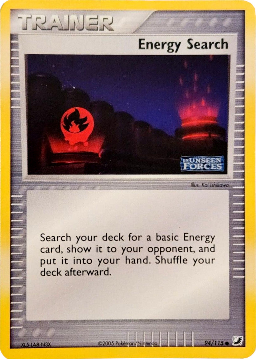 Energy Search (94/115) (Stamped) [EX: Unseen Forces] | Card Merchant Takapuna