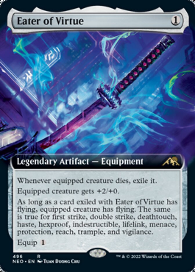 Eater of Virtue (Extended Art) [Kamigawa: Neon Dynasty] | Card Merchant Takapuna