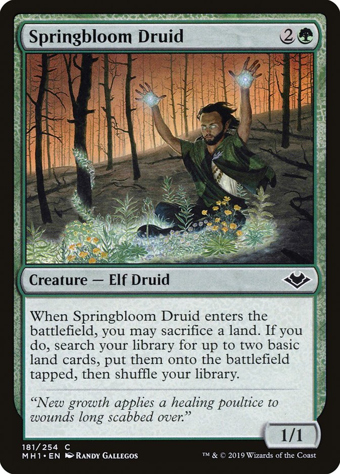 Springbloom Druid [Modern Horizons] | Card Merchant Takapuna