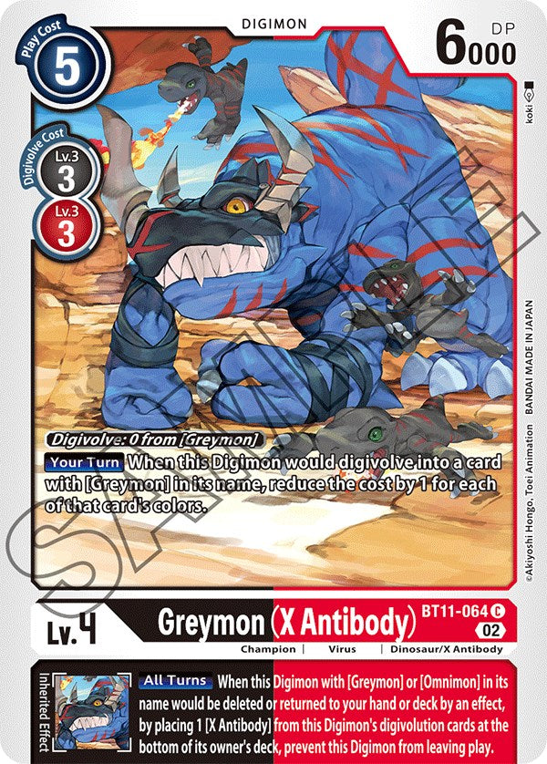 Greymon (X Antibody) [BT11-064] [Dimensional Phase] | Card Merchant Takapuna