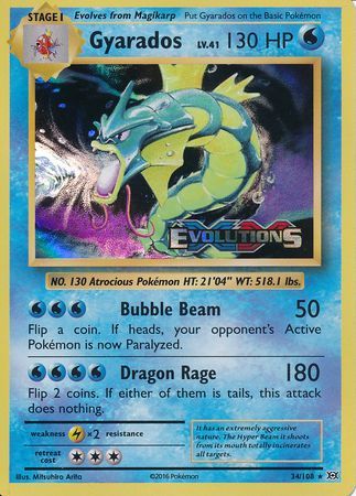 Gyarados (34/108) (XY Evolutions Prerelease) [XY: Black Star Promos] | Card Merchant Takapuna