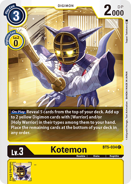 Kotemon [BT5-034] [Battle of Omni] | Card Merchant Takapuna