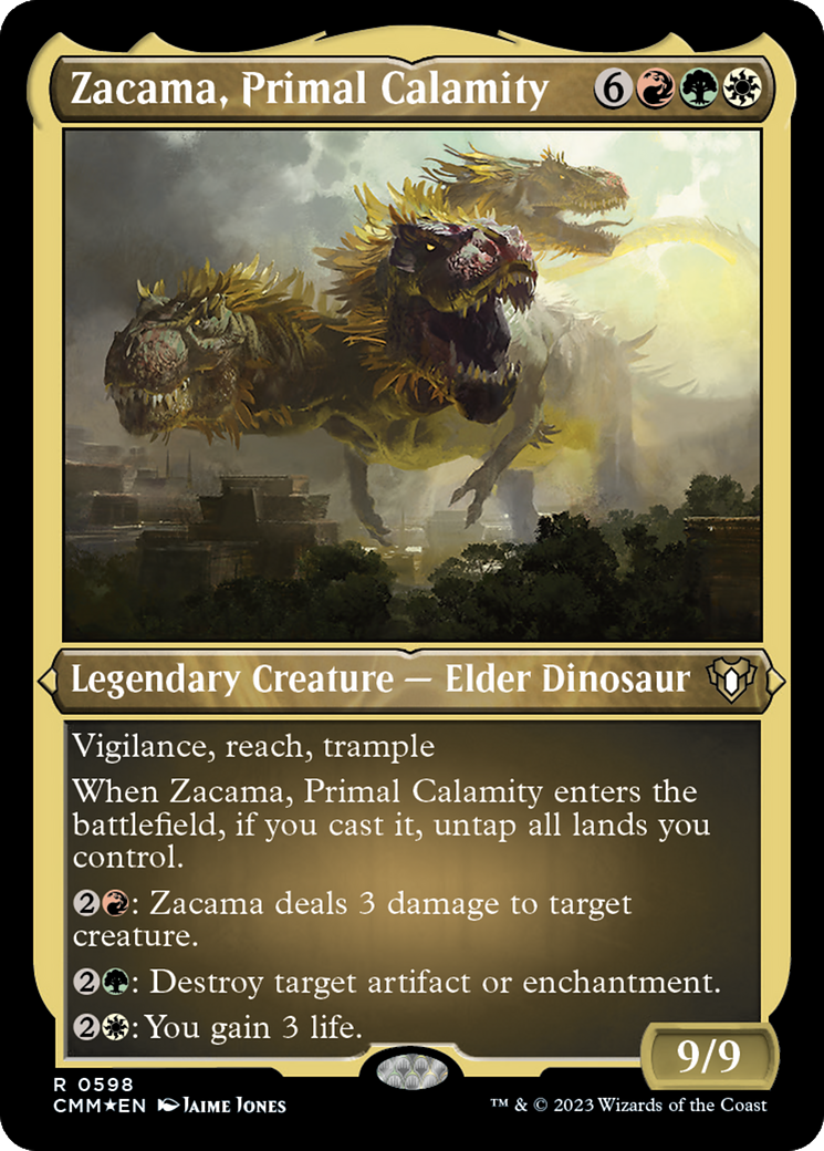 Zacama, Primal Calamity (Foil Etched) [Commander Masters] | Card Merchant Takapuna