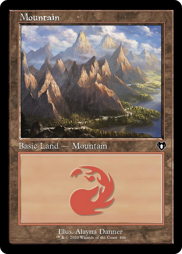 Mountain (446) (Retro) [Commander Masters] | Card Merchant Takapuna