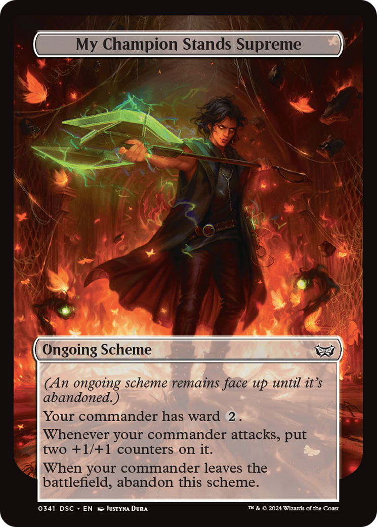 My Champion Stands Supreme (Full Art) [Duskmourn: House of Horror Commander] | Card Merchant Takapuna