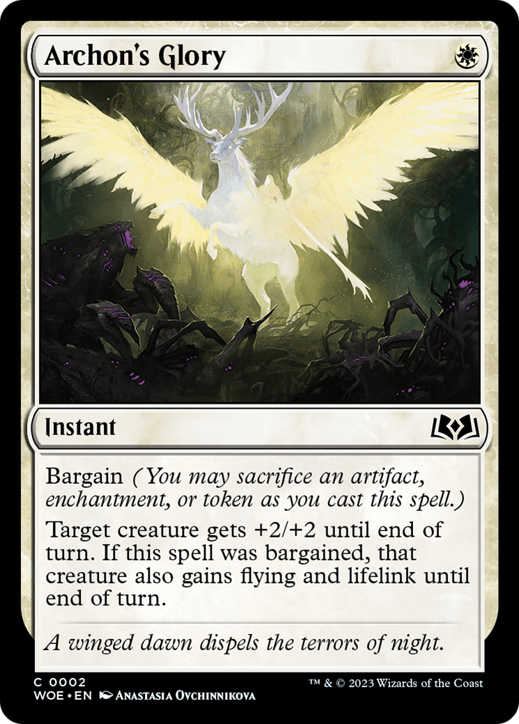 Archon's Glory [Wilds of Eldraine] | Card Merchant Takapuna