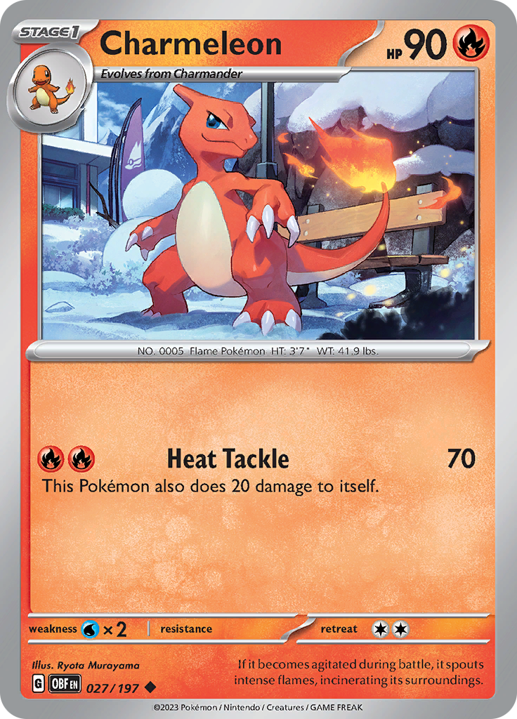 Charmeleon (027/197) [Scarlet & Violet: Obsidian Flames] | Card Merchant Takapuna