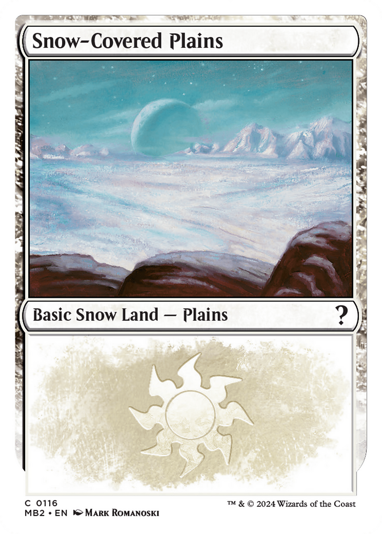 Snow-Covered Plains (White Border) [Mystery Booster 2] | Card Merchant Takapuna