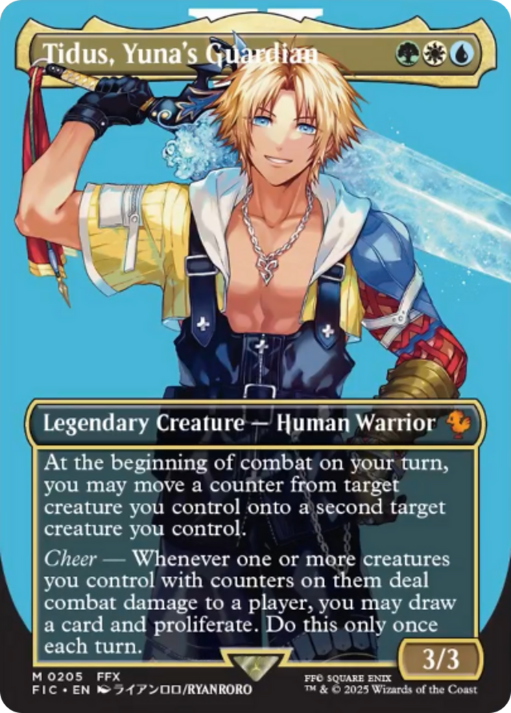 Tidus, Yuna's Guardian (Borderless) [FINAL FANTASY Commander] | Card Merchant Takapuna