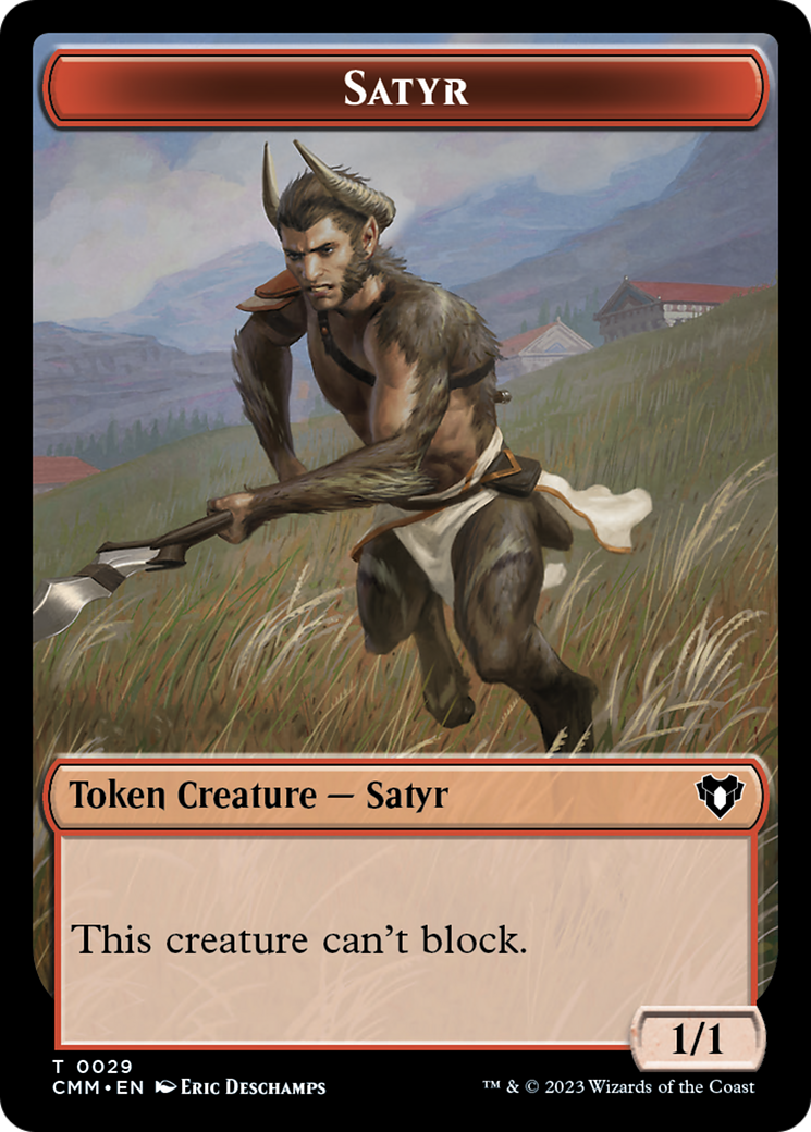 Satyr Token [Commander Masters Tokens] | Card Merchant Takapuna