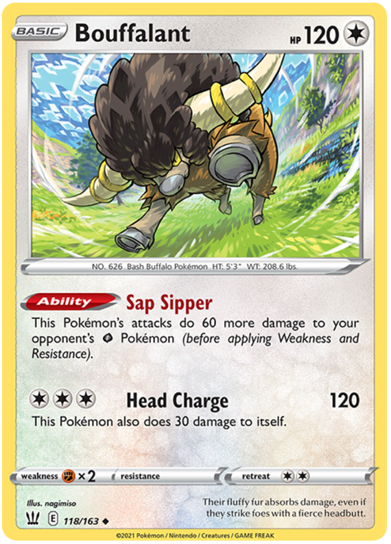 Bouffalant (118/163) [Sword & Shield: Battle Styles] | Card Merchant Takapuna