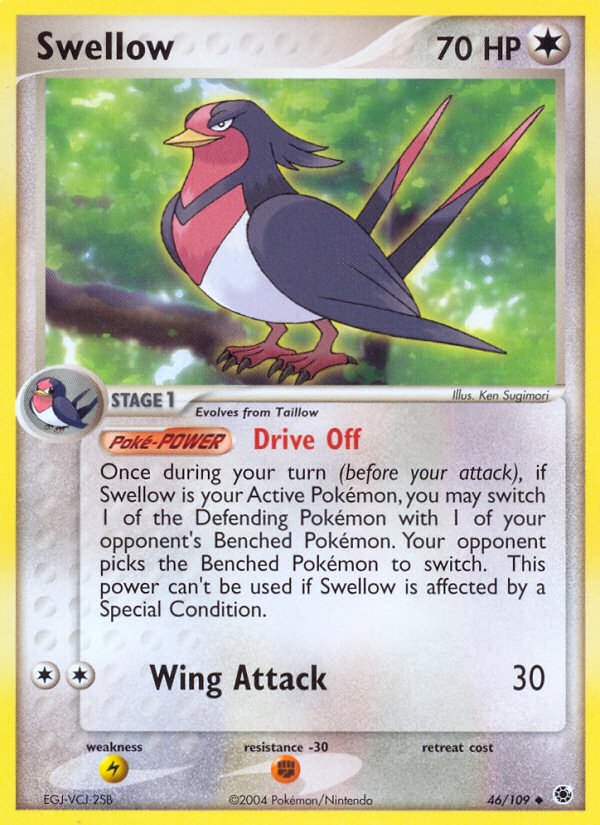 Swellow (46/109) [EX: Ruby & Sapphire] | Card Merchant Takapuna