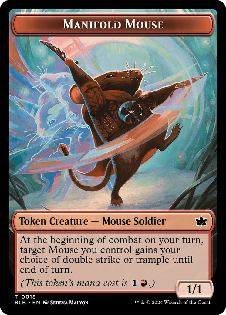 Sword // Manifold Mouse Double-Sided Token [Bloomburrow Tokens] | Card Merchant Takapuna