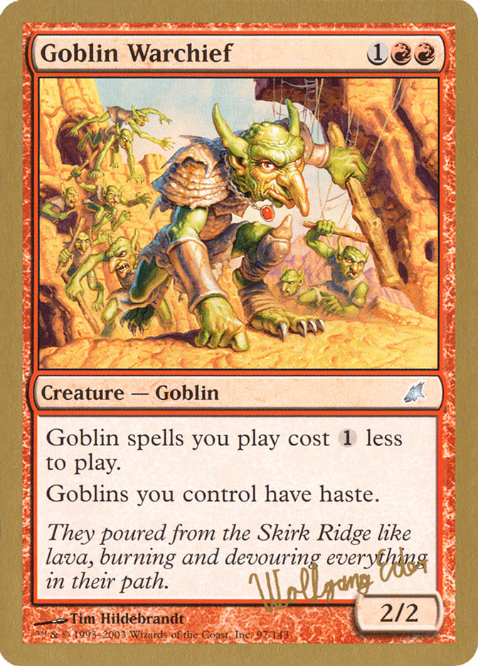 Goblin Warchief (Wolfgang Eder) [World Championship Decks 2003] | Card Merchant Takapuna