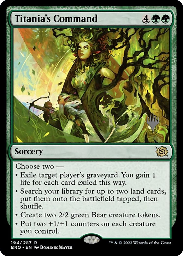 Titania's Command (Promo Pack) [The Brothers' War Promos] | Card Merchant Takapuna