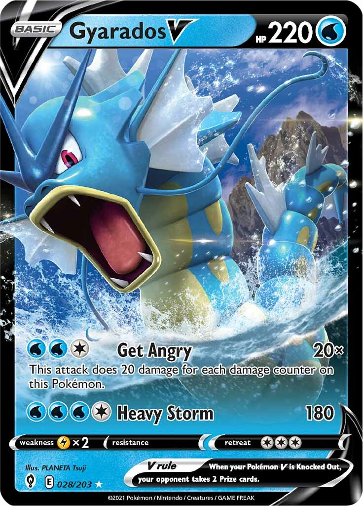 Gyarados V (028/203) [Sword & Shield: Evolving Skies] | Card Merchant Takapuna