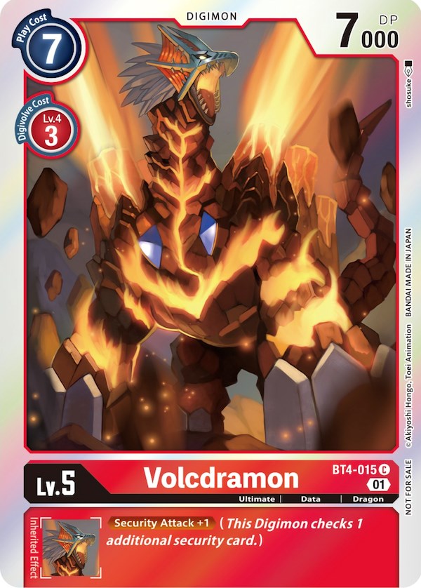 Volcdramon [BT4-015] (ST-11 Special Entry Pack) [Great Legend Promos] | Card Merchant Takapuna