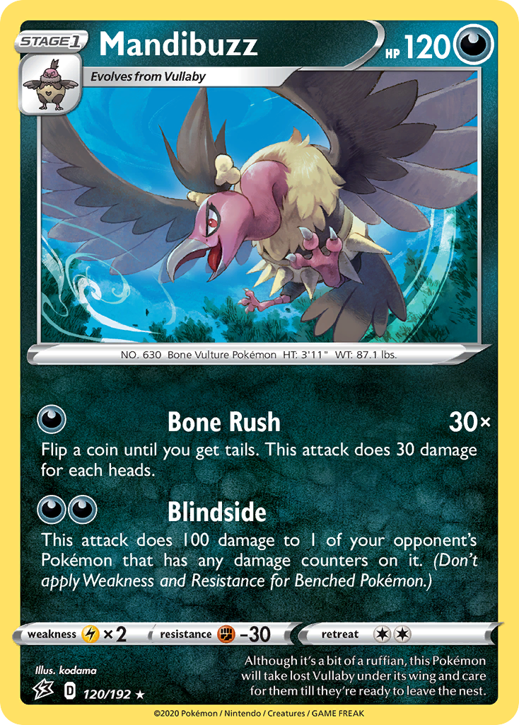 Mandibuzz (120/192) [Sword & Shield: Rebel Clash] | Card Merchant Takapuna