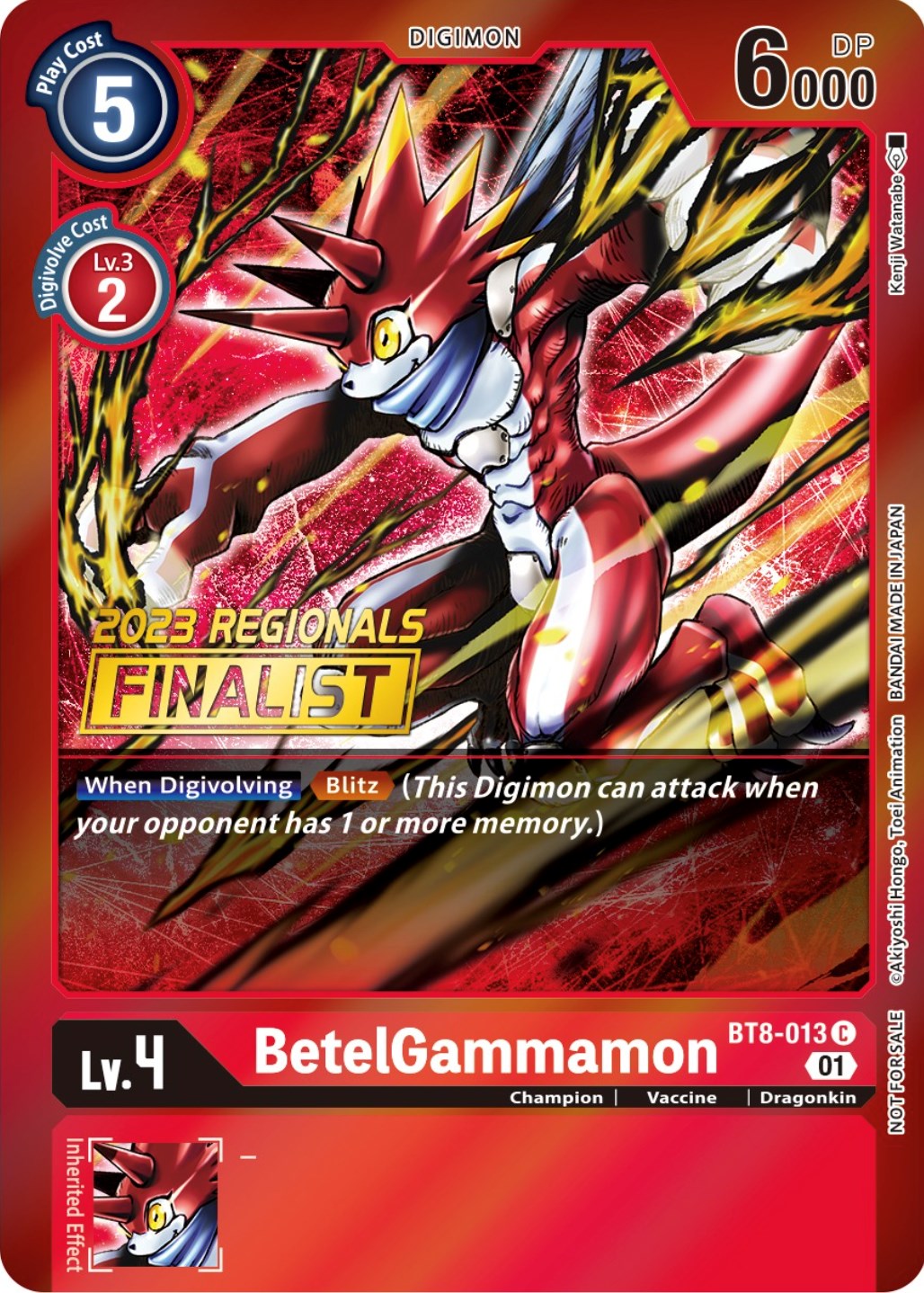 BetelGammamon [BT8-013] (2023 Regionals Finalist) [New Awakening Promos] | Card Merchant Takapuna