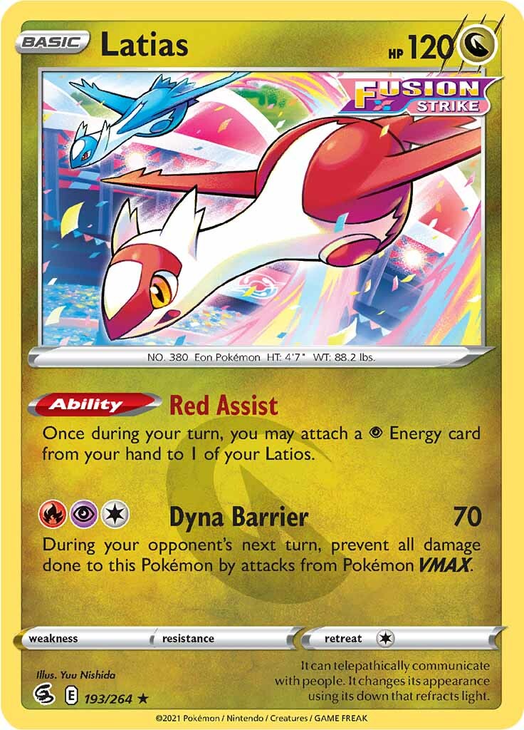 Latias (193/264) [Sword & Shield: Fusion Strike] | Card Merchant Takapuna