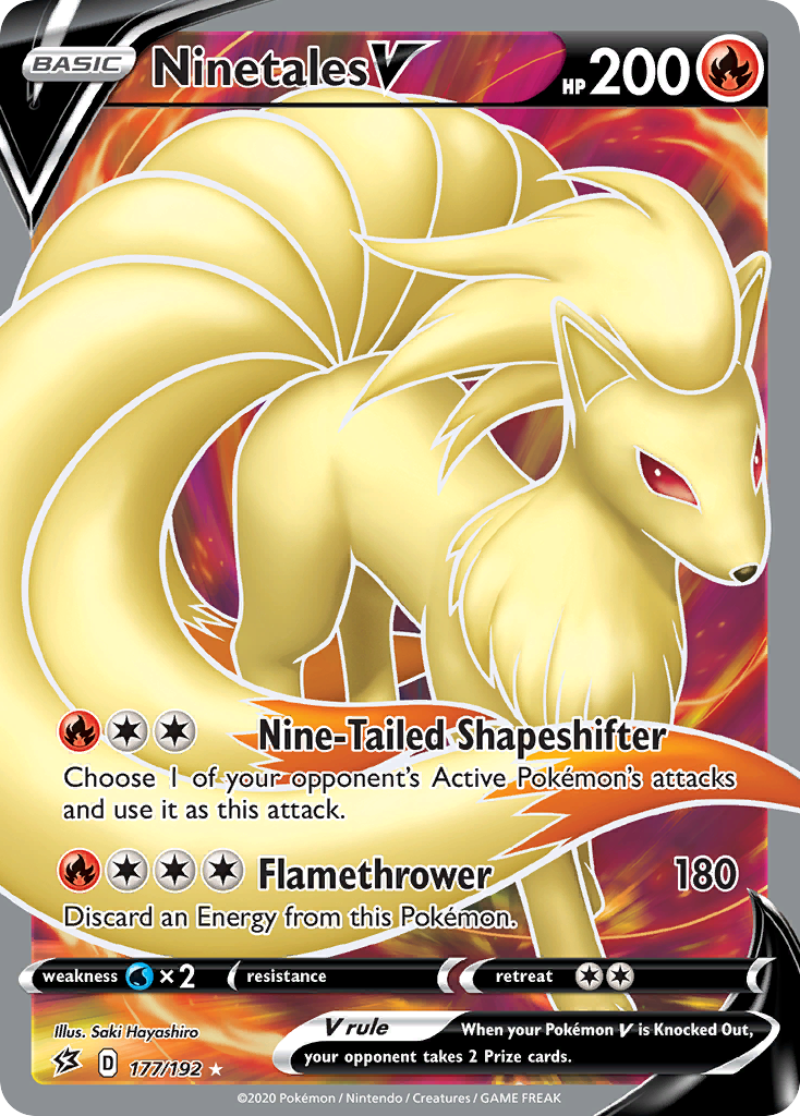 Ninetales V (177/192) [Sword & Shield: Rebel Clash] | Card Merchant Takapuna