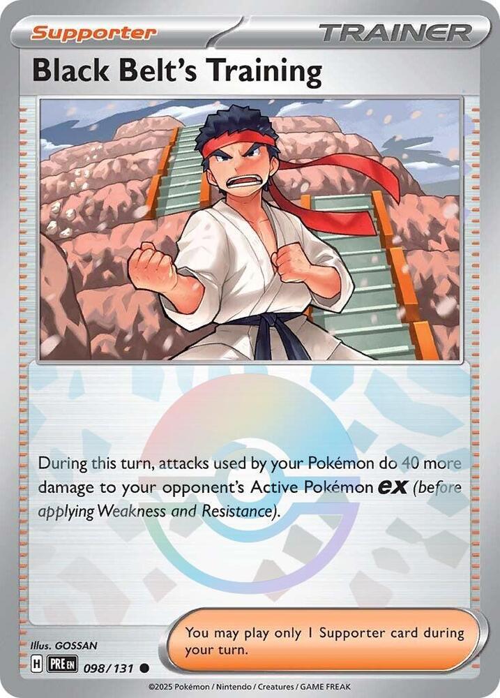 Black Belt's Training (098/131) (Poke Ball Pattern) [Scarlet & Violet: Prismatic Evolutions] | Card Merchant Takapuna