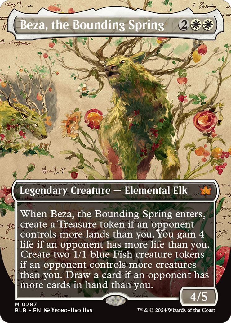 Beza, the Bounding Spring (Borderless) [Bloomburrow] | Card Merchant Takapuna