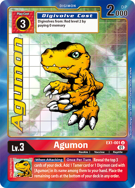 Agumon [EX1-001] (Alternate Art) [Classic Collection] | Card Merchant Takapuna