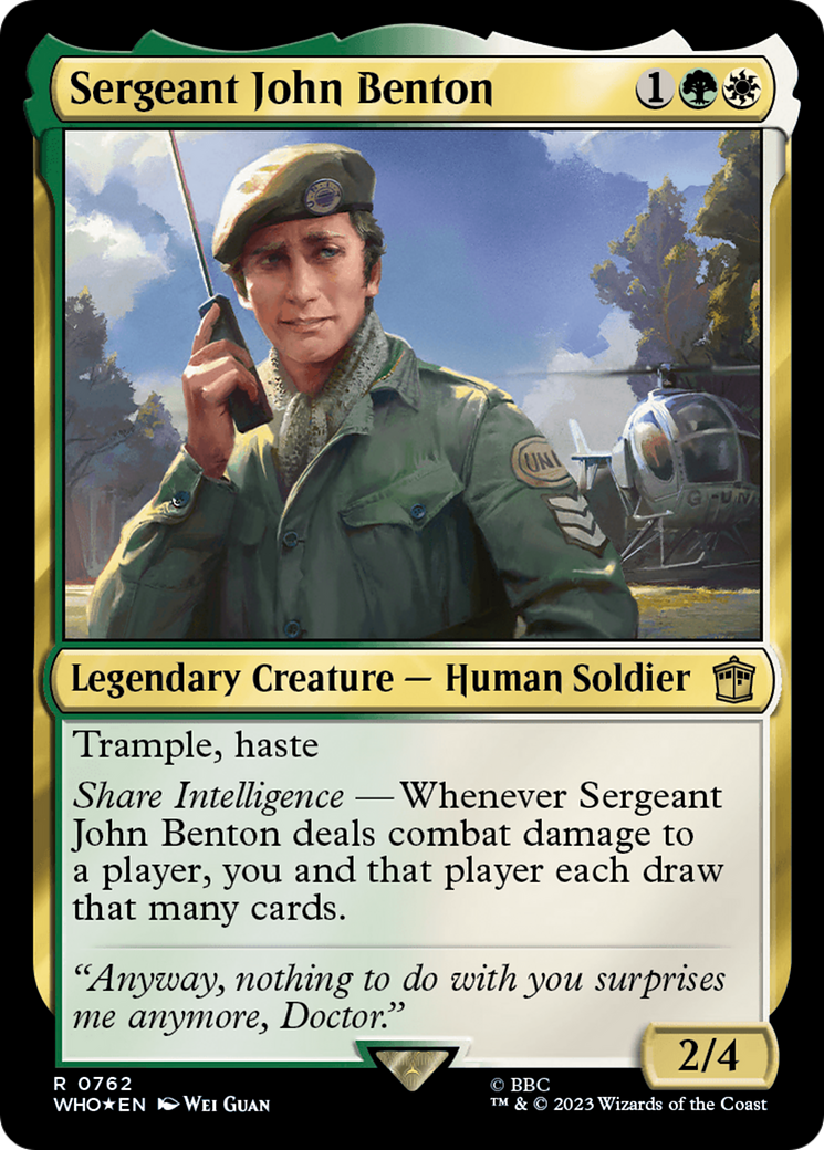 Sergeant John Benton (Surge Foil) [Doctor Who] | Card Merchant Takapuna