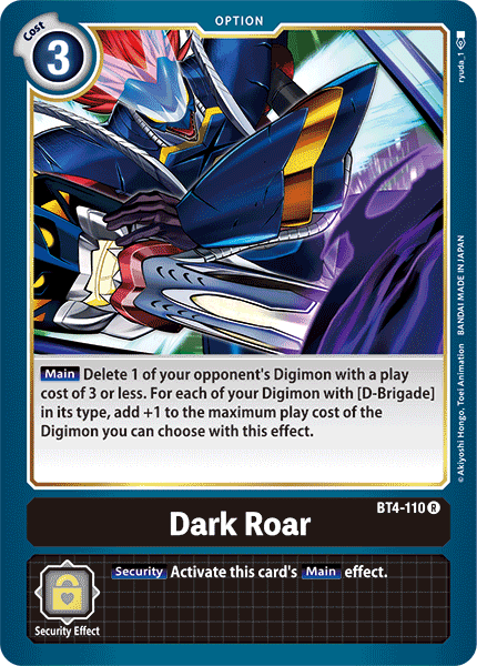 Dark Roar [BT4-110] [Great Legend] | Card Merchant Takapuna