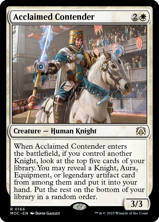 Acclaimed Contender [March of the Machine Commander] | Card Merchant Takapuna