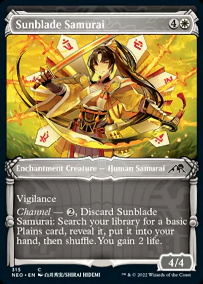 Sunblade Samurai (Showcase Samurai) [Kamigawa: Neon Dynasty] | Card Merchant Takapuna