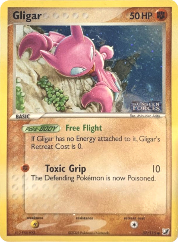 Gligar (57/115) (Stamped) [EX: Unseen Forces] | Card Merchant Takapuna