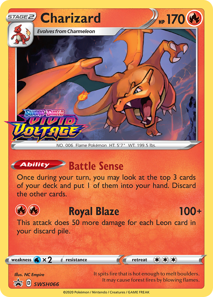 Charizard (SWSH066) (Prerelease Promo) [Sword & Shield: Black Star Promos] | Card Merchant Takapuna