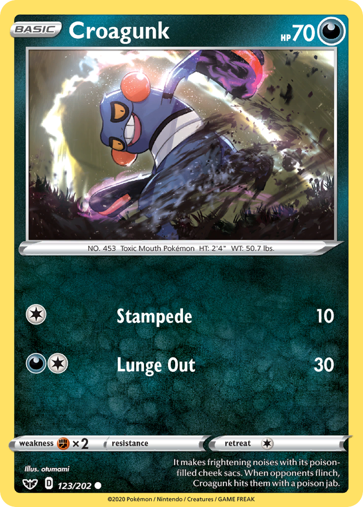 Croagunk (123/202) [Sword & Shield: Base Set] | Card Merchant Takapuna