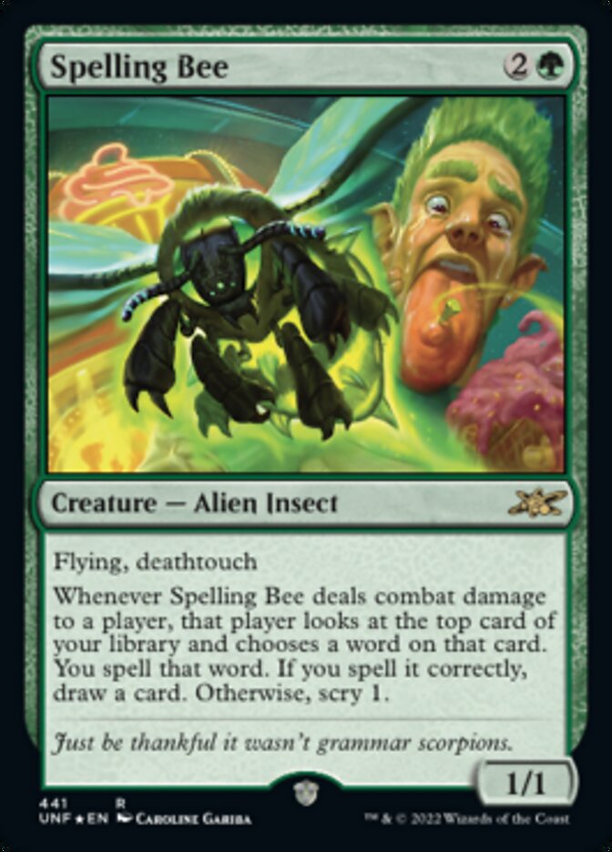 Spelling Bee (Galaxy Foil) [Unfinity] | Card Merchant Takapuna