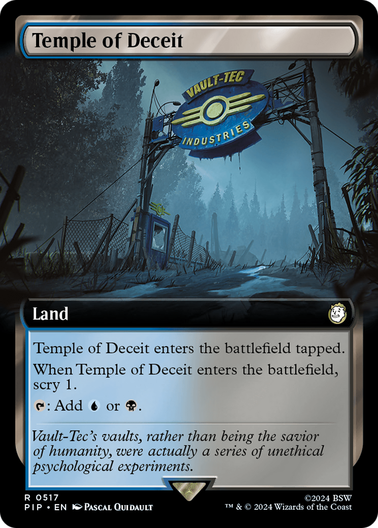 Temple of Deceit (Extended Art) [Fallout] | Card Merchant Takapuna