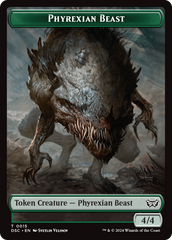 Phyrexian Beast //Manifest Double-Sided Token [Duskmourn: House of Horror Commander Tokens] | Card Merchant Takapuna